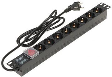 Pagarinātājs 8 Schuko rozetes L19/8Pagarinātājs 8 Schuko rozetes L19/8