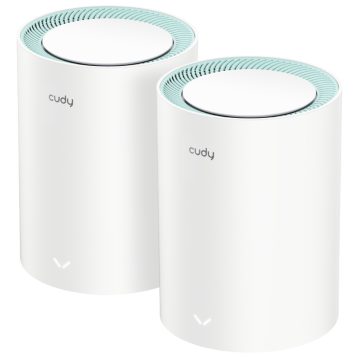 WI-FI MĀJAS SISTĒMA MESH M1300(2-PACK) 2.4&nbsp;GHz, 5&nbsp;GHz, 300&nbsp;Mbps + 867&nbsp;Mbps CUDYWI-FI MĀJAS SISTĒMA MESH M1300(2-PACK) 2.4&nbsp;GHz, 5&nbsp;GHz, 300&nbsp;Mbps + 867&nbsp;Mbps CUDY