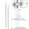 MOBILAIS STATĪVS + STIPRĪNĀJUMS TV 32-70″ 45KG S-12 ART Vesa 600×400