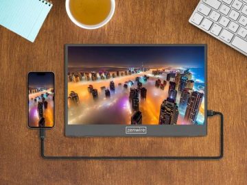 Zenwire 14 collu pārnēsājamais monitors ar USB-C Full HD 1920x1080 IPS HDMI