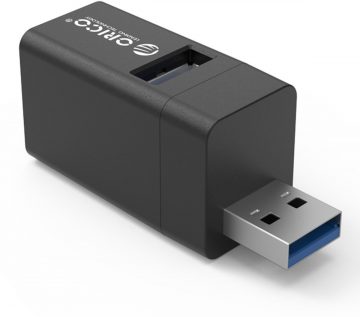 Orico USB centrmezgls 5Gbps mini 3xUSB-A alumīnija