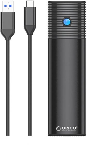 Orico M.2 SATA USB-C 5Gbps melns PWM2-BK-EP disku korpussOrico M.2 SATA USB-C 5Gbps melns PWM2-BK-EP disku korpuss