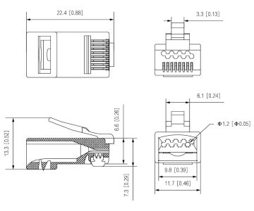 MODULĀRAIS CAURVADES PLUG PFM976-631-PT TIPS EZ