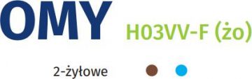 Elektriskais daudzdzīslu kabelis H03VV-F OMY 2x1mm2 300V NKT 100m