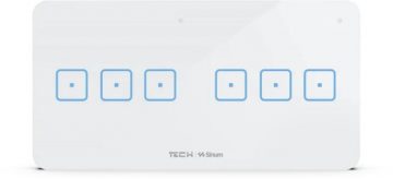 Vadu gaismas slēdzis ar istabas termostatu, balts WSR-04MP Tech Controllers