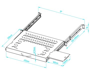 REGULĒJAMA ATVILKTNE TASTATŪRAI UN PELEI RSR-F2-19-1U-350B-KM STALFLEX