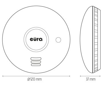 BEZVADU DŪMU UN SILTUMA DETEKTORS SD-72A2-TY Wi-Fi, Tuya Smart EURA