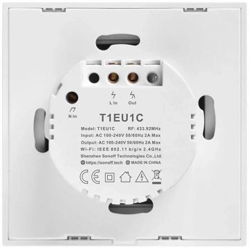 SONOFF Touch Switch 1-Channel WiFi + RF 433 EU T1 TX