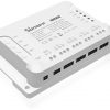 SONOFF 4 kanālu kontrolieris 10A NO/NC/bezsprieguma WiFi 4CHPROR3