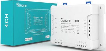 SONOFF 4 kanālu kontrolieris 10A NO/NC/bezsprieguma WiFi 4CHPROR3