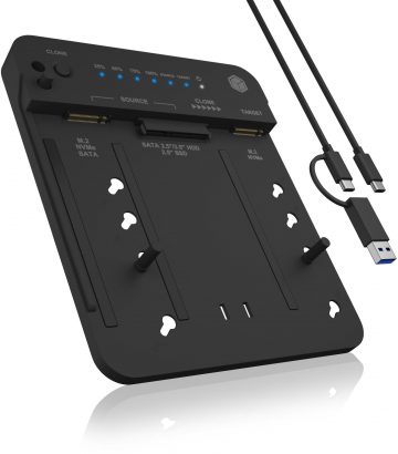 IcyBox IB-2913MCL-C31 klonēšanas un dokošanas stacija M.2 NVMe SSD un HDD diskdziņiemIcyBox IB-2913MCL-C31 klonēšanas un dokošanas stacija M.2 NVMe SSD un HDD diskdziņiem