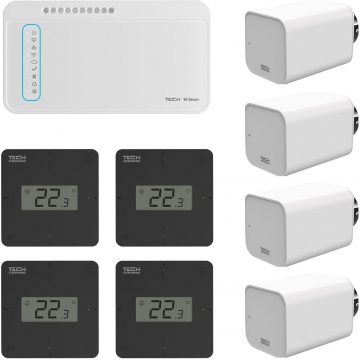 TEHNOLOĢIJU KONTROLLIERI Bezvadu zonu vadības komplekts radiatoru apkureiTEHNOLOĢIJU KONTROLLIERI Bezvadu zonu vadības komplekts radiatoru apkurei