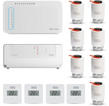 TEHNOLOĢISKIE KONTROLLIERI Bezvadu grīdas apsildes zonas vadības komplektsTEHNOLOĢISKIE KONTROLLIERI Bezvadu grīdas apsildes zonas vadības komplekts