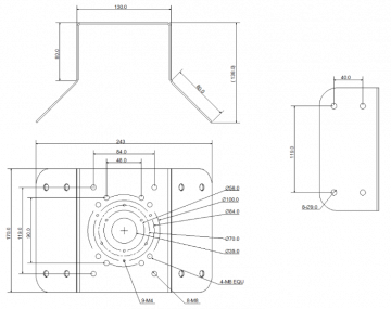 MT-P151 stūra adaptera turētājs