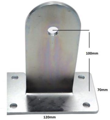 MOD.L/120/70 kronšteini piedziņām ar 12 mm caurumiem: CAME, FAAC, Genius, Proxima u.c.
