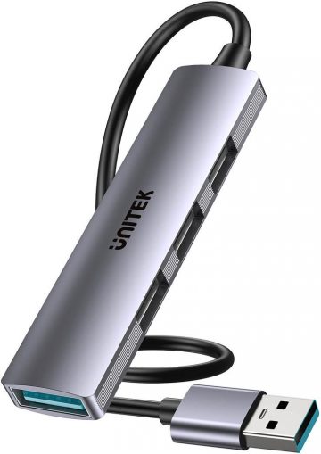 Unitek kompaktais 4-in-1 USB-A centrmezglsUnitek kompaktais 4-in-1 USB-A centrmezgls