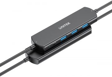 Unitek KVM centrmezgls 10 Gbps – pārslēgšanās starp 2 resursdatoriem, 3×USB-A