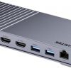 Unitek Triple USB4 40Gb/s dokstacija, 120W barošanas bloks
