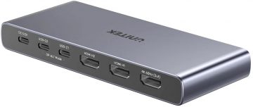 Unitek 4K HDMI/USB-C slēdzis, 4 izejas un 1 ieejaUnitek 4K HDMI/USB-C slēdzis, 4 izejas un 1 ieeja