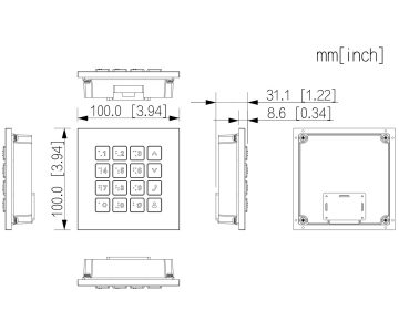 TASTATŪRAS MODULIS VTO4103FB-MK VTO4103FB MODULIM DAHUA
