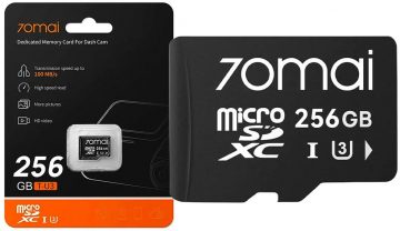 70mai X800 videoreģistrators 4K Omni melns + 70mai 256 GB microSD