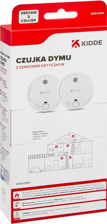 2 KIDDE 2030-DSR3 dūmu detektoru komplekts