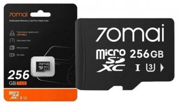 70mai X800 4K melns komplekts + 70mai SD karte 256 GB