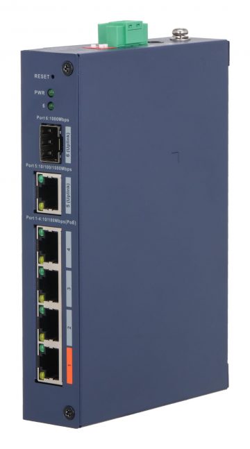 Switch|DAHUA|Switch type Managed|Switch layer L2|Form factor Desktop|4xRJ-45 ports|RJ-45 Ports Type Fast Ethernet (10/100)|4xFast Ethernet (copper) ports quantity|1xGigabit Ethernet (copper) ports quantity|1xSFP module slots quantity|1xFiber uplink ports quantity|Power over Ethernet (PoE) Yes|4xPower over Ethernet (PoE) ports quantity|Total Power over Ethernet (PoE) budget 60 W|CHS4106-4ET-60 Switch|DAHUA|Switch type Managed|Switch layer L2|Form factor Desktop|4xRJ-45 ports|RJ-45 Ports Type Fast Ethernet (10/100)|4xFast Ethernet (copper) ports quantity|1xGigabit Ethernet (copper) ports quantity|1xSFP module slots quantity|1xFiber uplink ports quantity|Power over Ethernet (PoE) Yes|4xPower over Ethernet (PoE) ports quantity|Total Power over Ethernet (PoE) budget 60 W|CHS4106-4ET-60