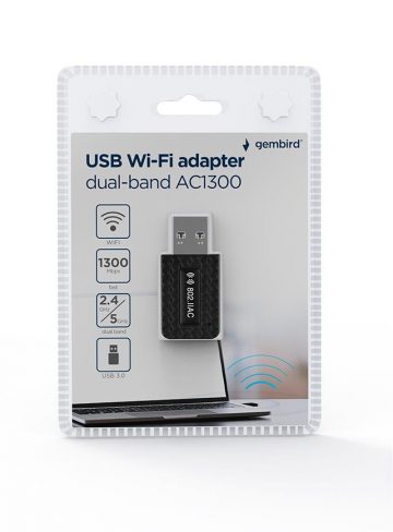 WRL ADAPTER 1300MBPS USB/DUALBAND WNP-UA1300-03 GEMBIRD