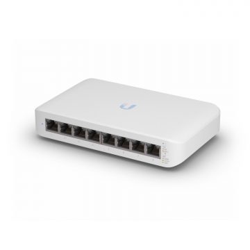 Jungiklis|UBIQUITI|Lite 8 PoE|Type L2|Stalinis kompiuteris/pjedestalas|8x10Base-T / 100Base-TX / 1000Base-T|PoE+ 4 prievadas|USW-LITE-8-POE