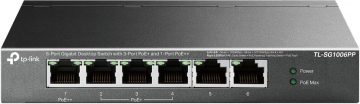 Jungiklis|TP-LINK|TL-SG1006PP|Stalinis kompiuteris/pjedestalas|6x10Base-T / 100Base-TX / 1000Base-T|PoE+ 4 prievadas|TL-SG1006PP
