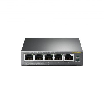 Jungiklis|TP-LINK|Stalinis kompiuteris/pjedestalas|5x10Base-T / 100Base-TX / 1000Base-T|PoE prievadas 4|TL-SG1005P