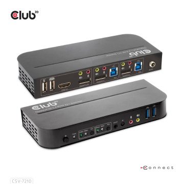 VIDEO SWITCH KVM DP/HDMI/CSV-7210 CLUB3DVIDEO SWITCH KVM DP/HDMI/CSV-7210 CLUB3D